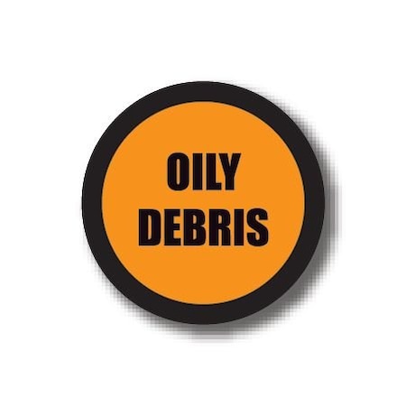 Ergomat 12in CIRCLE SIGNS - OILY DEBRIS DSV-SIGN 144 #3043 -UEN